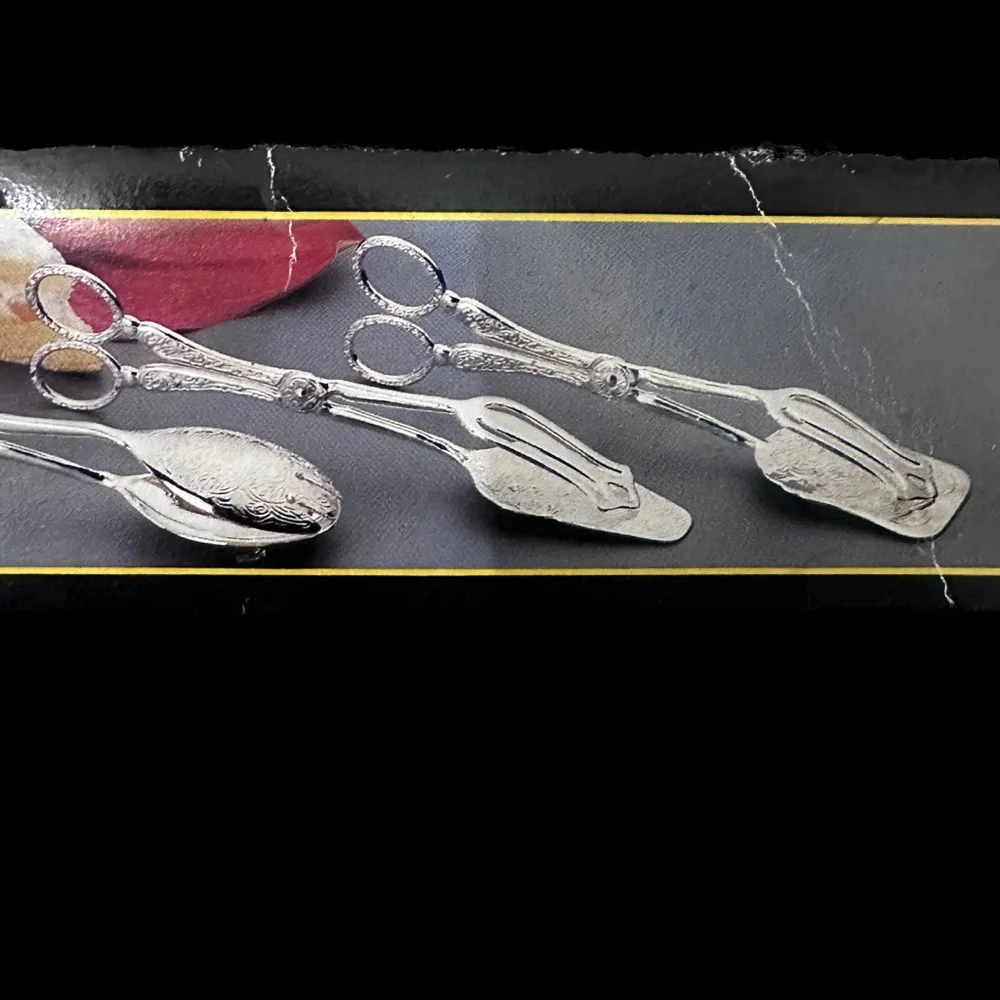 Buffet Tongs, Vintage Salad Tong Zinc Alloy Food Serving Tongs